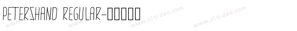 PetersHand Regular字体转换
